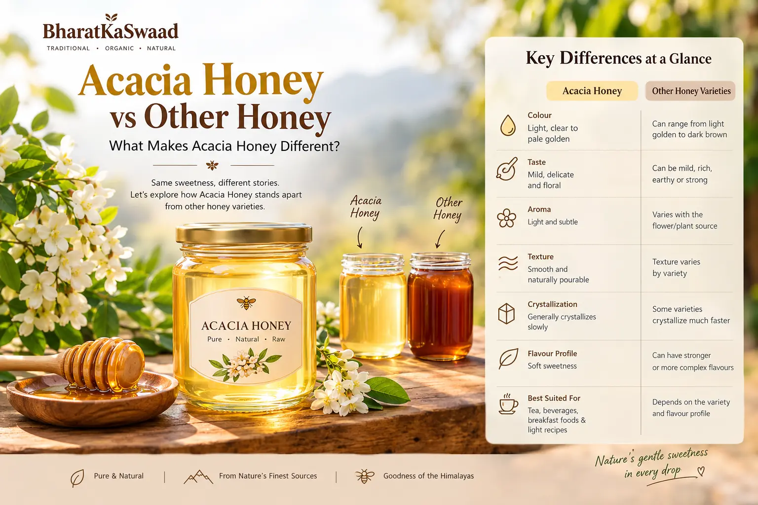 Acacia Honey vs Regular Honey: What Makes Acacia Honey Different?