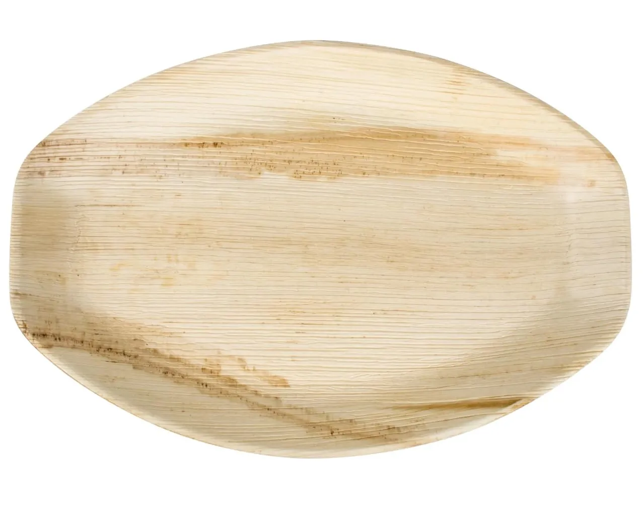 15x10 Inch 50-Pack Palm Leaf Big Oval Trays | Disposable Eco-Friendly Biodegradable Like Bamboo Serving Tray | Party, Wedding and Event Plates