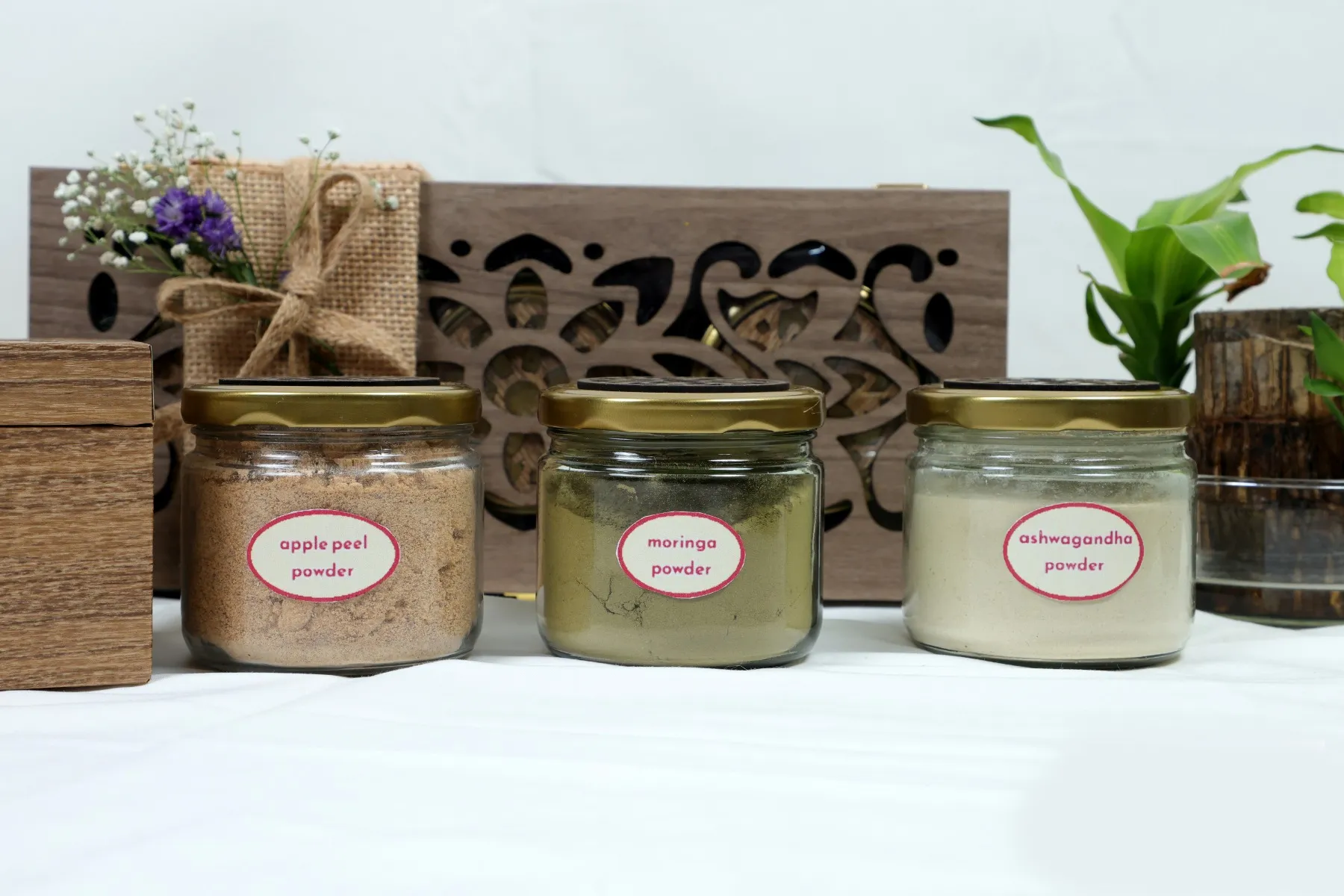 BOX OF 3 JARS – Apple Peel, Moringa & Ashwagandha