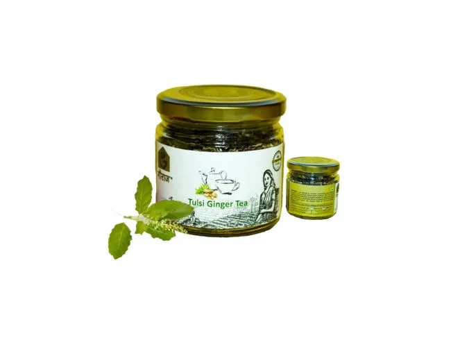 Tulsi Ginger Tea Jar from Dehradun - 50g (Pack of 2)
