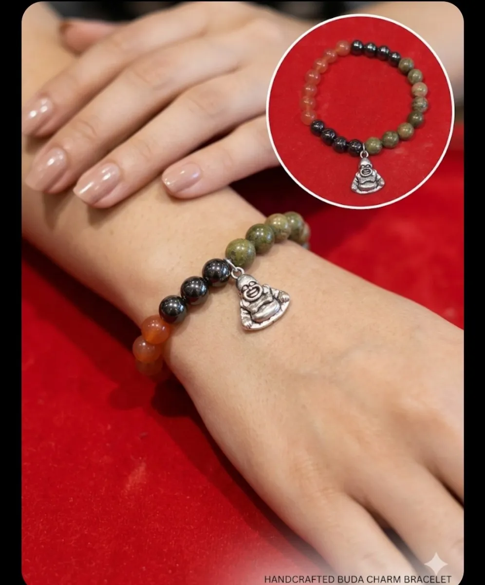 Mindful Wellness: Handcrafted Buddha Charm Weight Management Bracelet