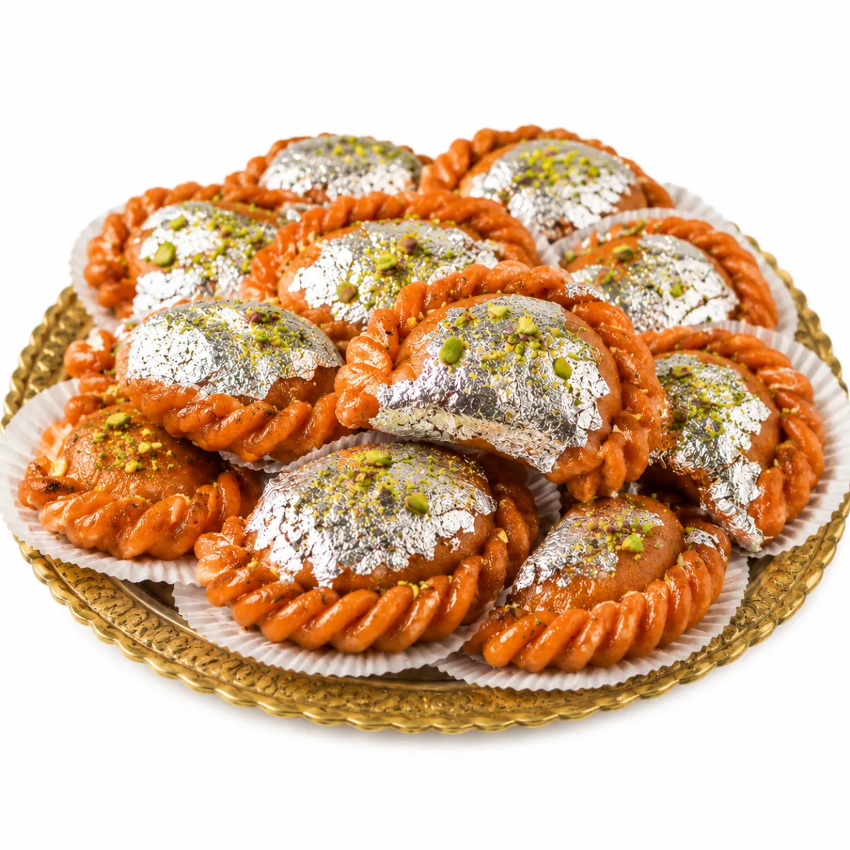 Traditional Chandrakala Sweet | Pure Ghee Stuffed Indian Mithai | Rich Dry Fruit Delicacy