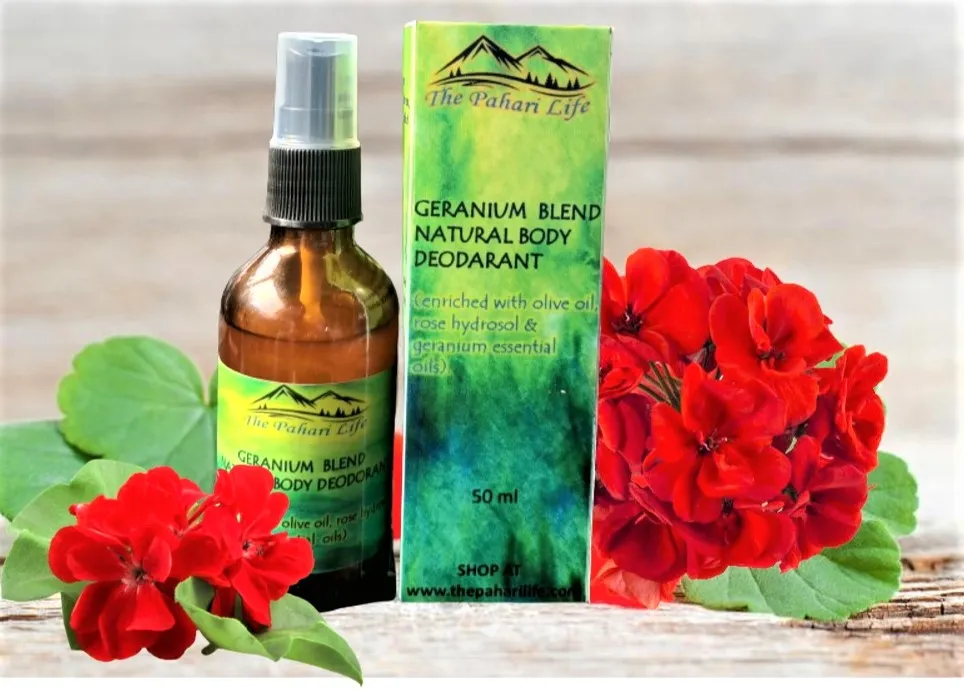 Geranium blend natural body deodorant from Auli (50 ml)