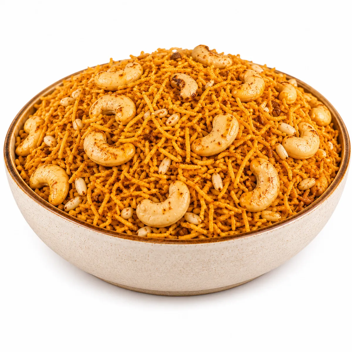 Premium Kaju Namkeen | Crispy Cashew Sev Mix | Spicy Indian Namkeen with Roasted Cashews