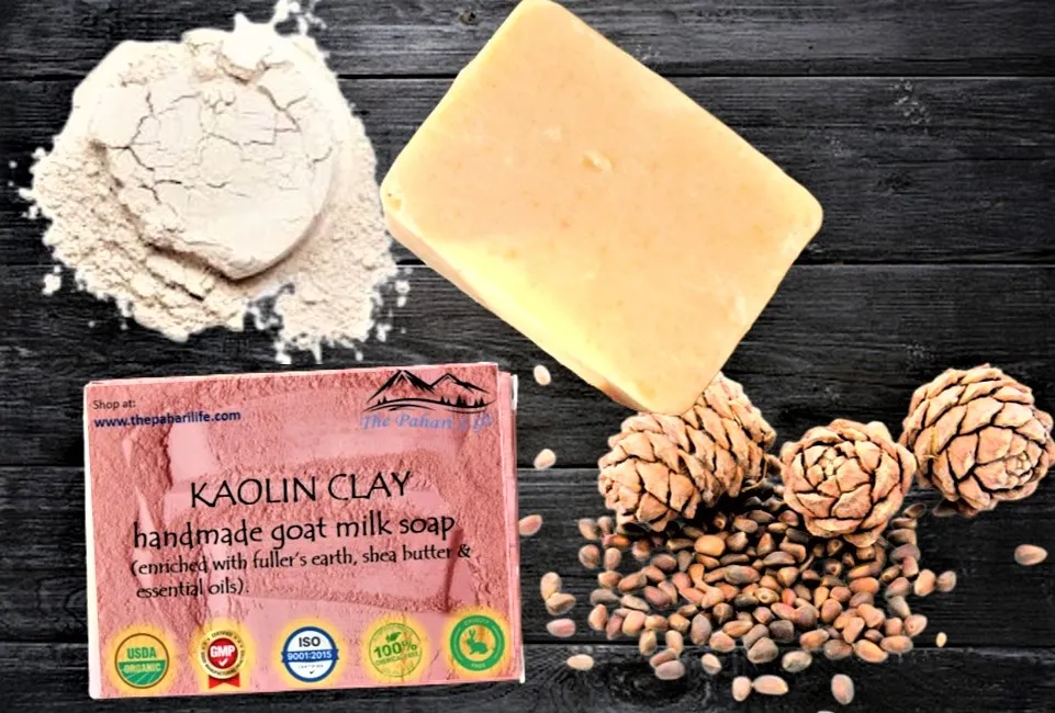 Kaolin clay goat milk soap from Nainital (75 grams)