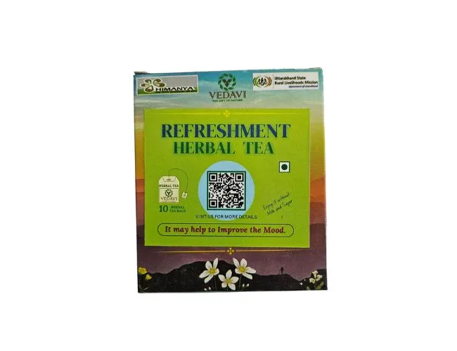 Refreshment Herbal Tea bags from Dehradun (10 Tea Bags)