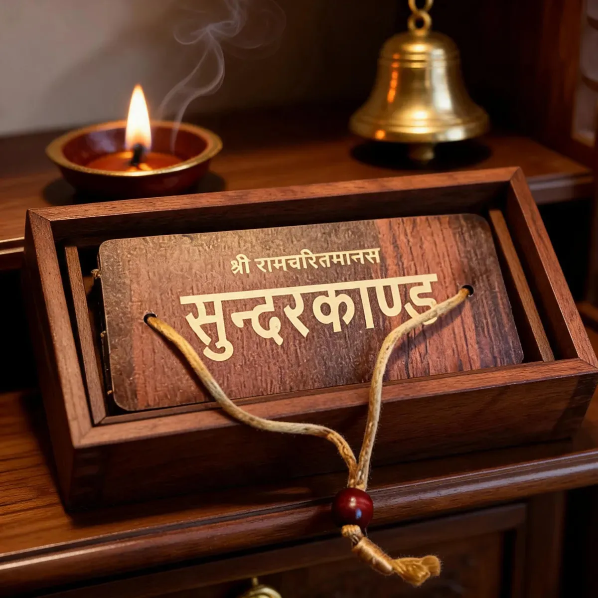 Shri Ramcharitmanas Sunderkand (1 piece) – Wooden Devotional Book